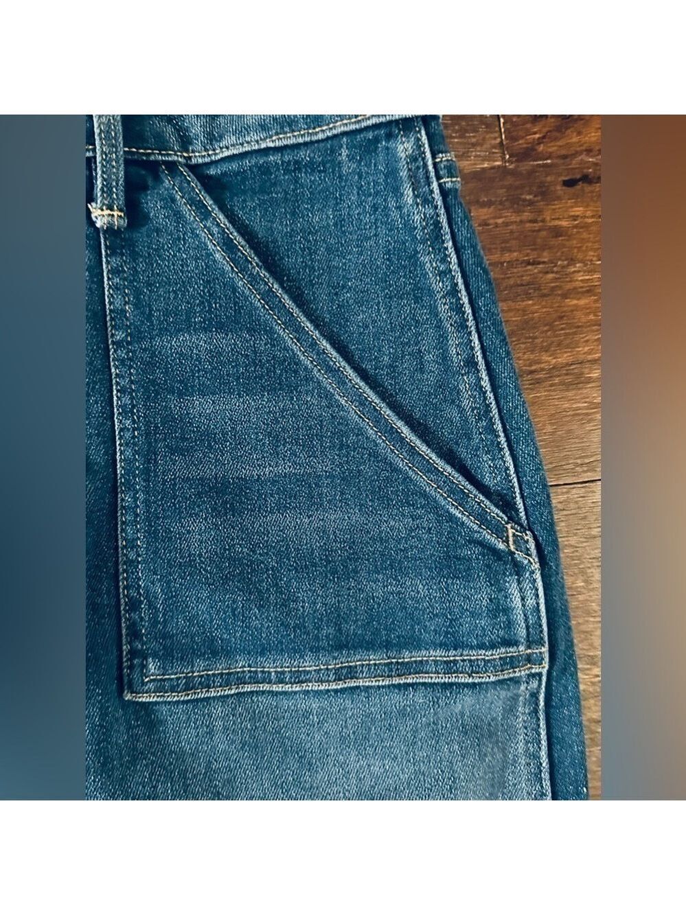 Vineyard Vines Faded Denim Utility Pocket Mini Skirt Size 25 - Picture 6 of 9